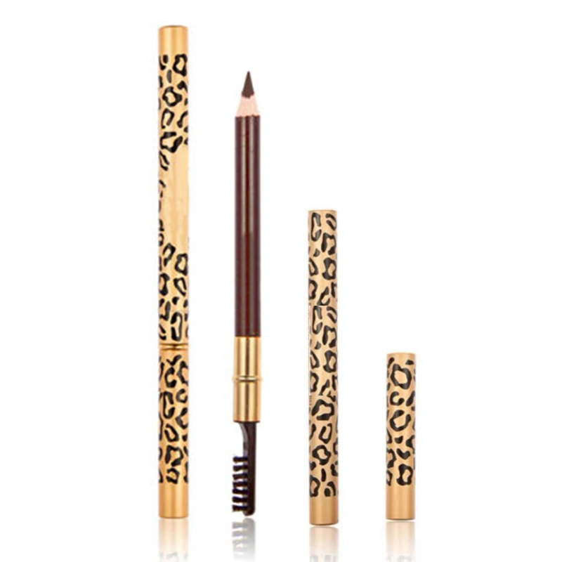 Lasting Color Double Head Eyebrow Pencil with Brush Waterproof Not Blooming Black Brown Professional Tint Shade Eyebrows Makeup