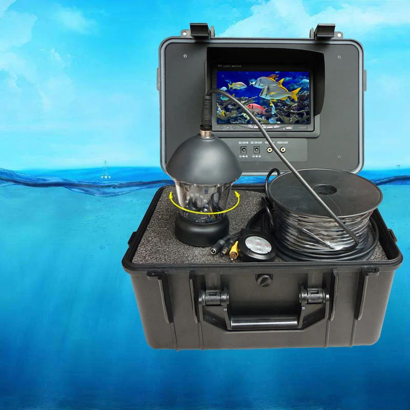 

20 Meters 360 Degree Underwater Rotating Fishing Camera 7Inch Hard Plastics Case Underwater Fishing Camera