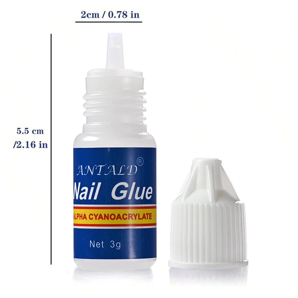 5 個 3 グラム速乾性ボンドネイル接着剤偽ネイルエクステンション用超強力ラインストーン装飾粘着接着剤ネイルアートツール