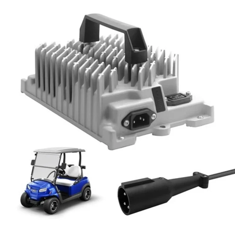 

Зарядное устройство для свинцово-кислотных аккумуляторов 48В 15А с 3-контактным круглым разъемом для гольф-каров DeltaQ Club Car