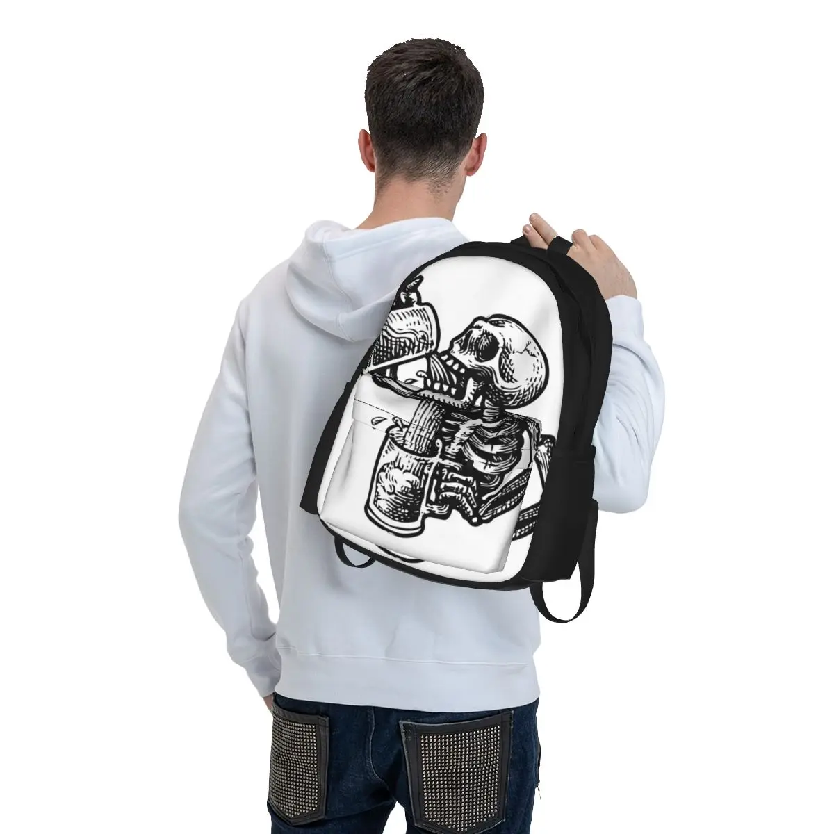 Betrunkene Schädel Rucksäcke Jungen Mädchen Bücher tasche Kinder Schult aschen Cartoon Kinder Rucksack Reise Rucksack Umhängetasche große Kapazität