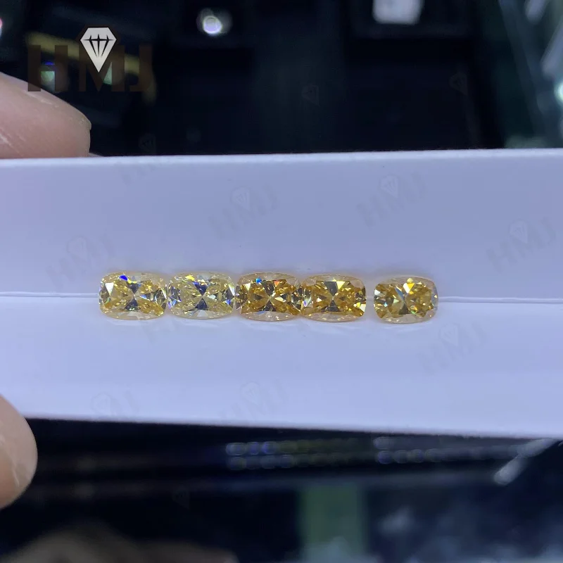 Moissanit Loser Stein, länglicher Kissen-Schliff, D-Farbe, VVS1, 3 Karat, im Labor gezüchteter Diamant, zertifiziert für Schmuckherstellung, Materialien im Großhandel – Detail 32