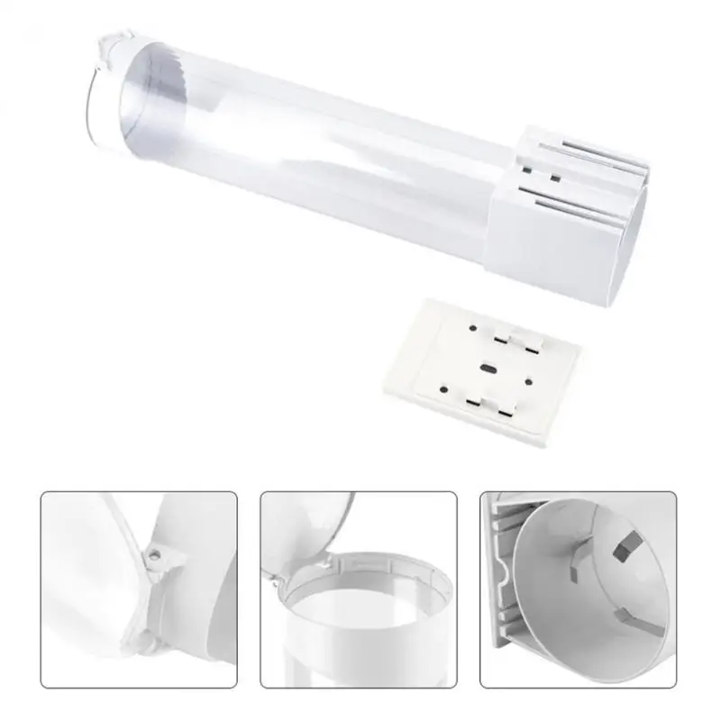 [J] Holder Self-Adhesive Water Dispenser Plastic Cup Holder Dust-proof Paper Cups Rack
