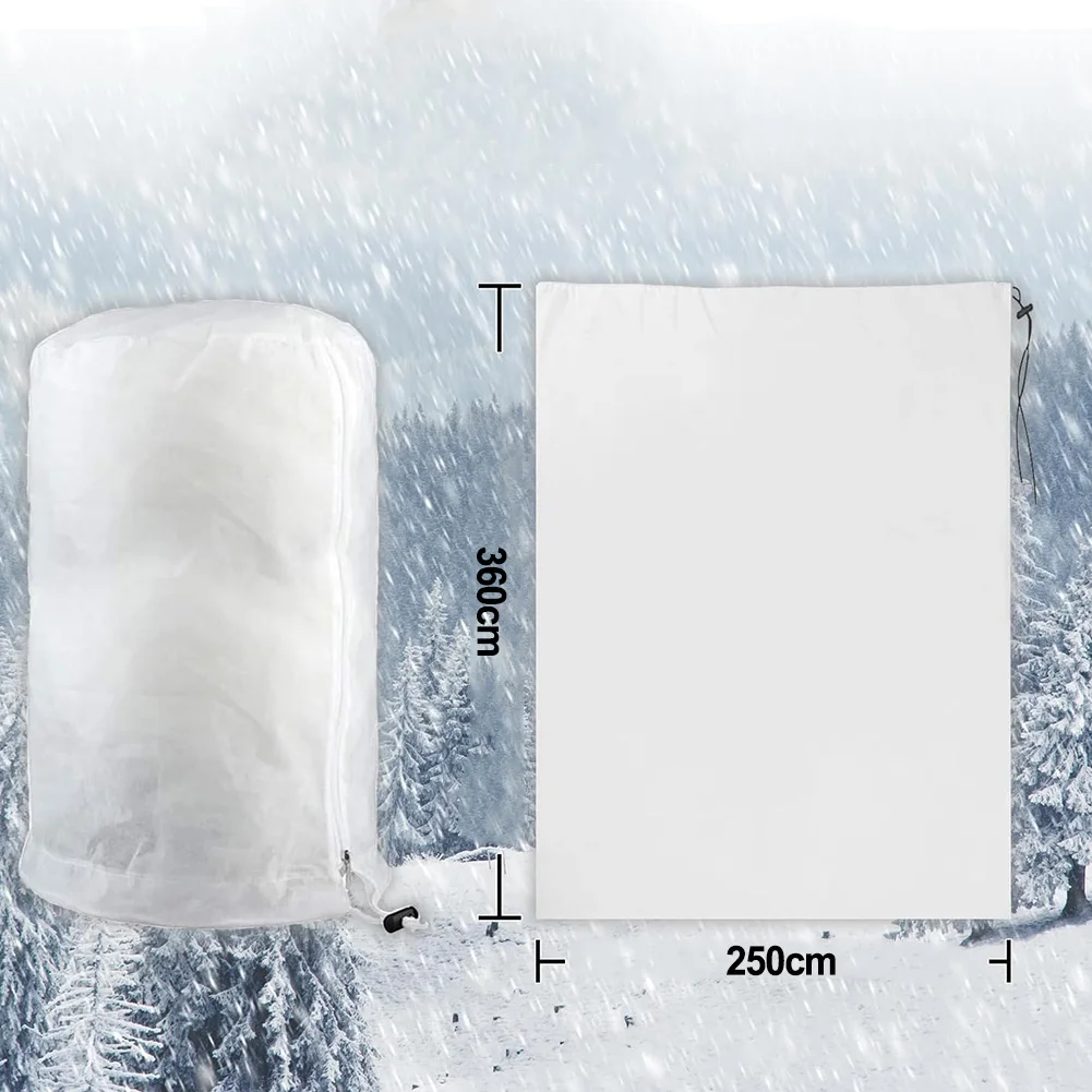 Frost Protection Bag for Plants Reusable Non Woven Cover with Drawstring Closure for Winter Weather Resilience