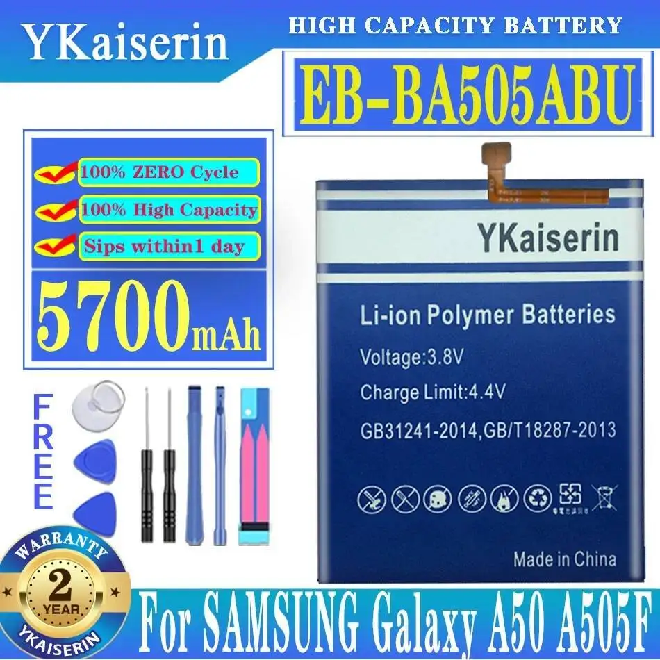 

Mobile Phone Battery EB-BA505ABU 5700Mah For Samsung Galaxy A50 A30s A30 A505F SM-A505F A505FN DS GN A505W