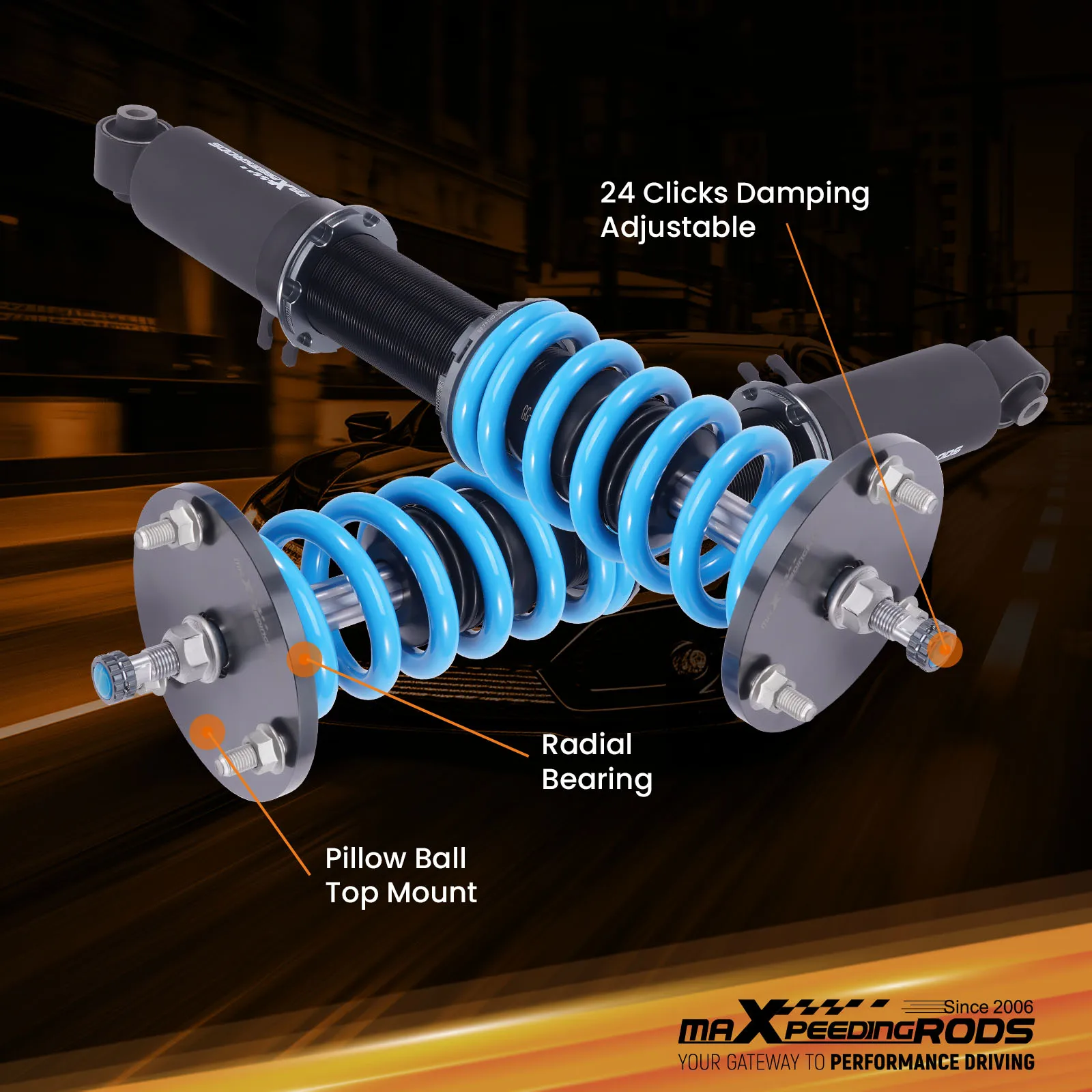 

MaXpeedingrods Racing Coilovers Lowering Shock for Mazda RX-7 93-95 RX7