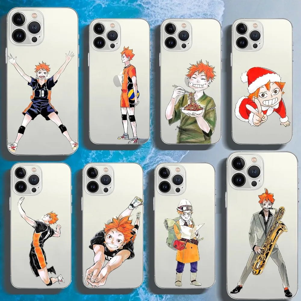 Hinata Shoyo Phone Case For Iphone 15 11 13 14 Pro Max 7 8 Plus X Xr Xs Max Se2020 12mini Transparent Cover