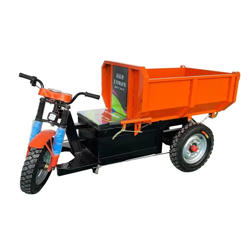 Customized Electric Construction Site Dump Truck Agricultural Breeding Truck Cargo Truck Electric Three Wheeled Dump