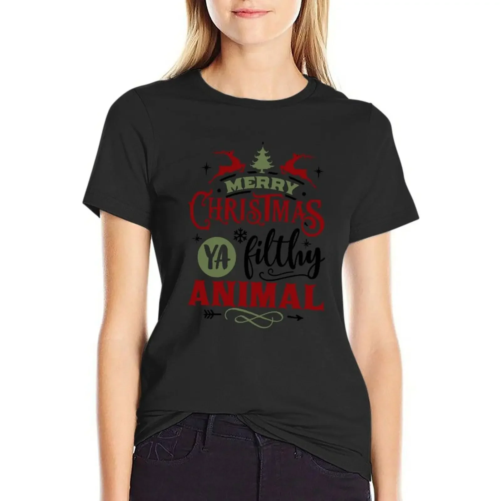 

Home Alone Merry Christmas Ya Filthy Animal T-Shirt summer tops quick-drying graphics t-shirt dress for Women plus size sexy