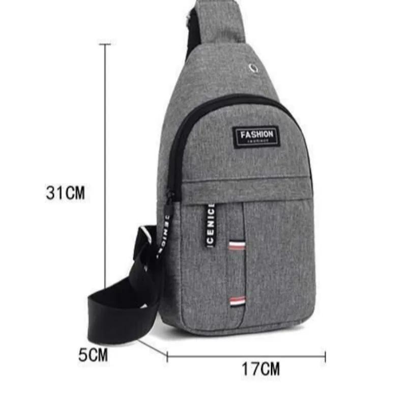 Men Casual Chest Bag Lightweight Crossbody Sling Bag Adjustable Strap Shoulder Bag for Travel Outdoor Daily Use