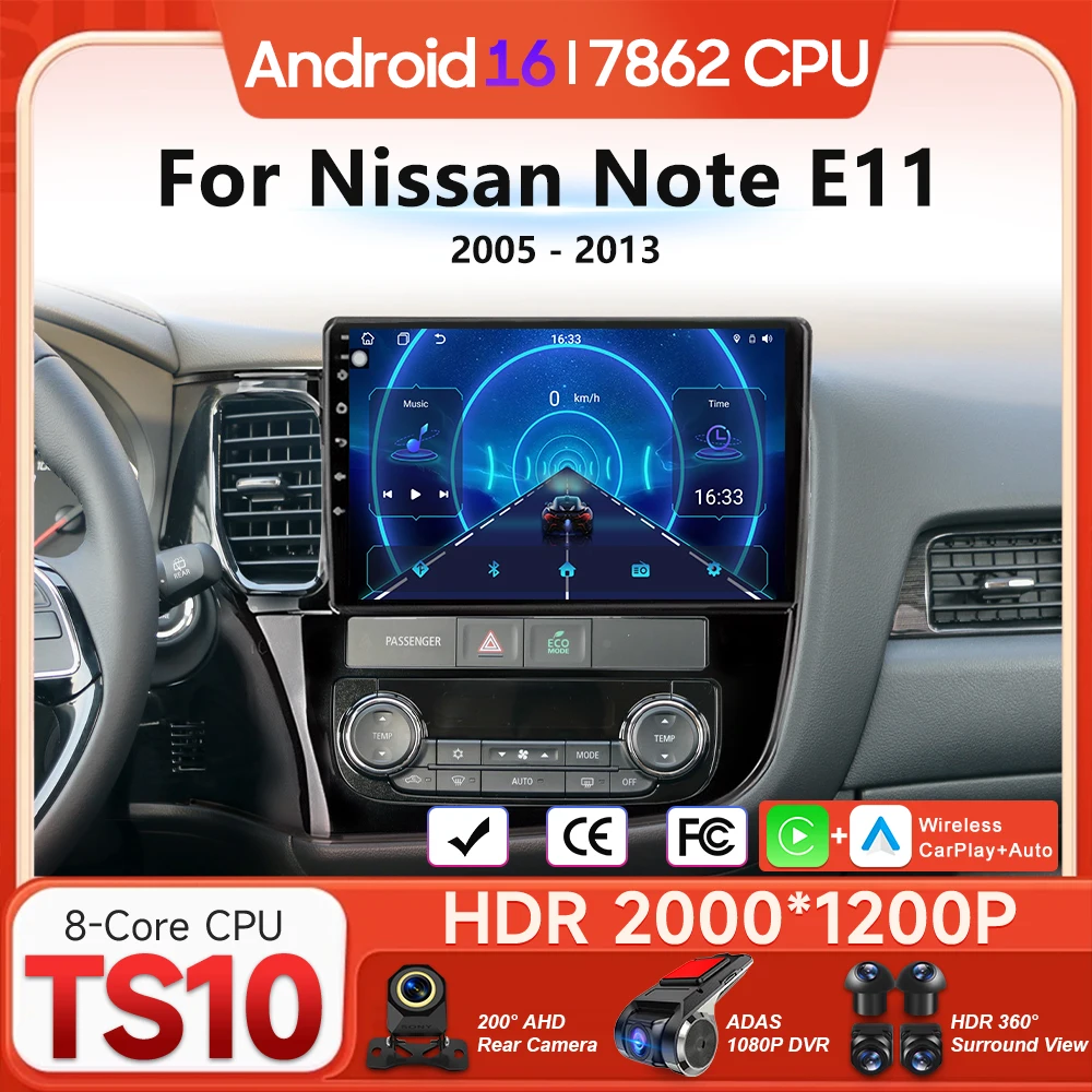 

Android 16 For Mitsubishi Outlander 3 GF0W GG0W 2012 - 2018 Audio Screen Car Radio Video Multimedia Player Carplay Auto GPS 2din