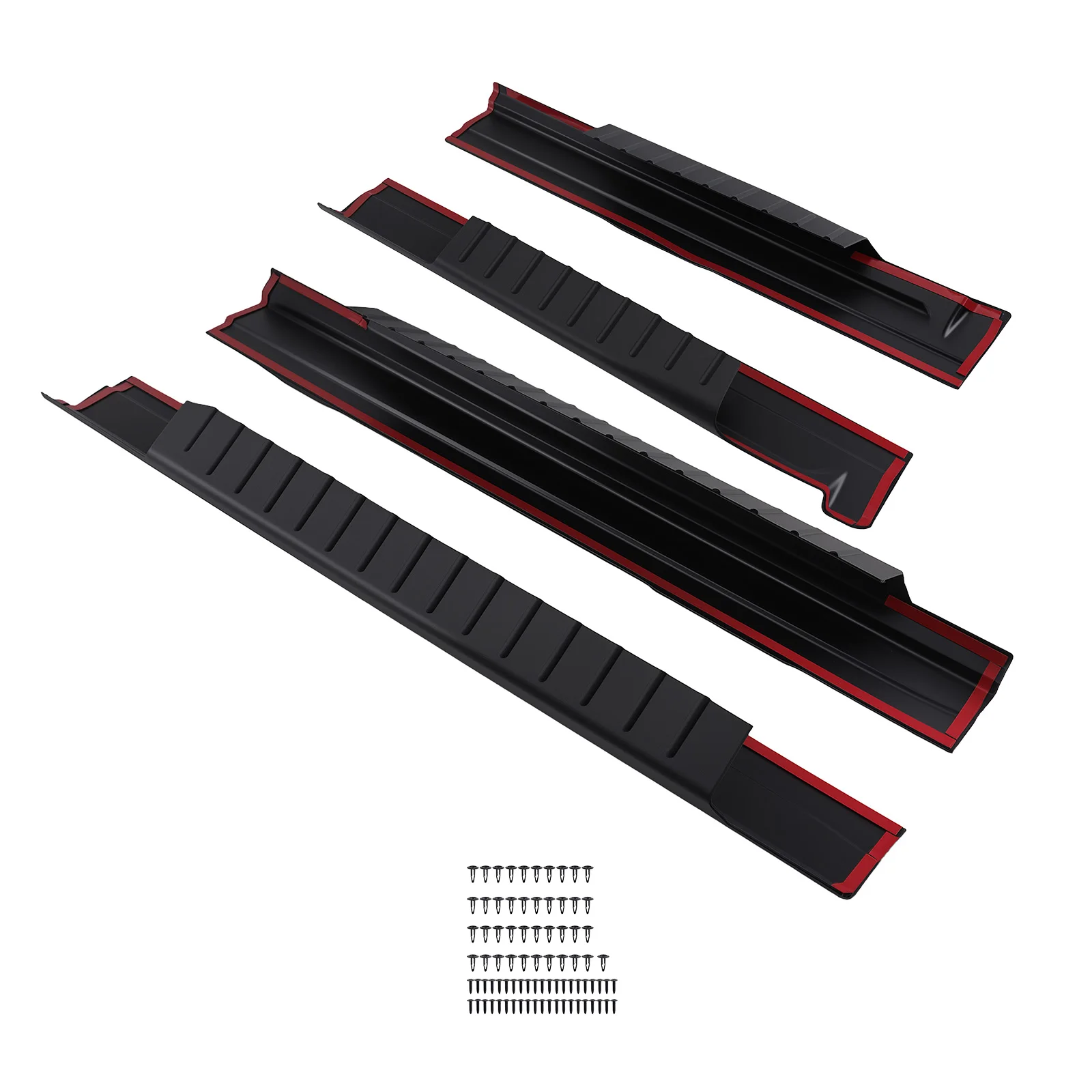 Rocker Panel Guard Sill Trim for Ford F150 2009-2014 Crew Cab Pickup ABS 4Pcs