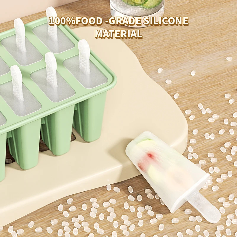 Popsicle molds 10 Pieces Popsicle Molds Silicone BPA Free Ice Pop Easy Release Popsicle Mold 10 sticks Ice Pop Easy Release Mold