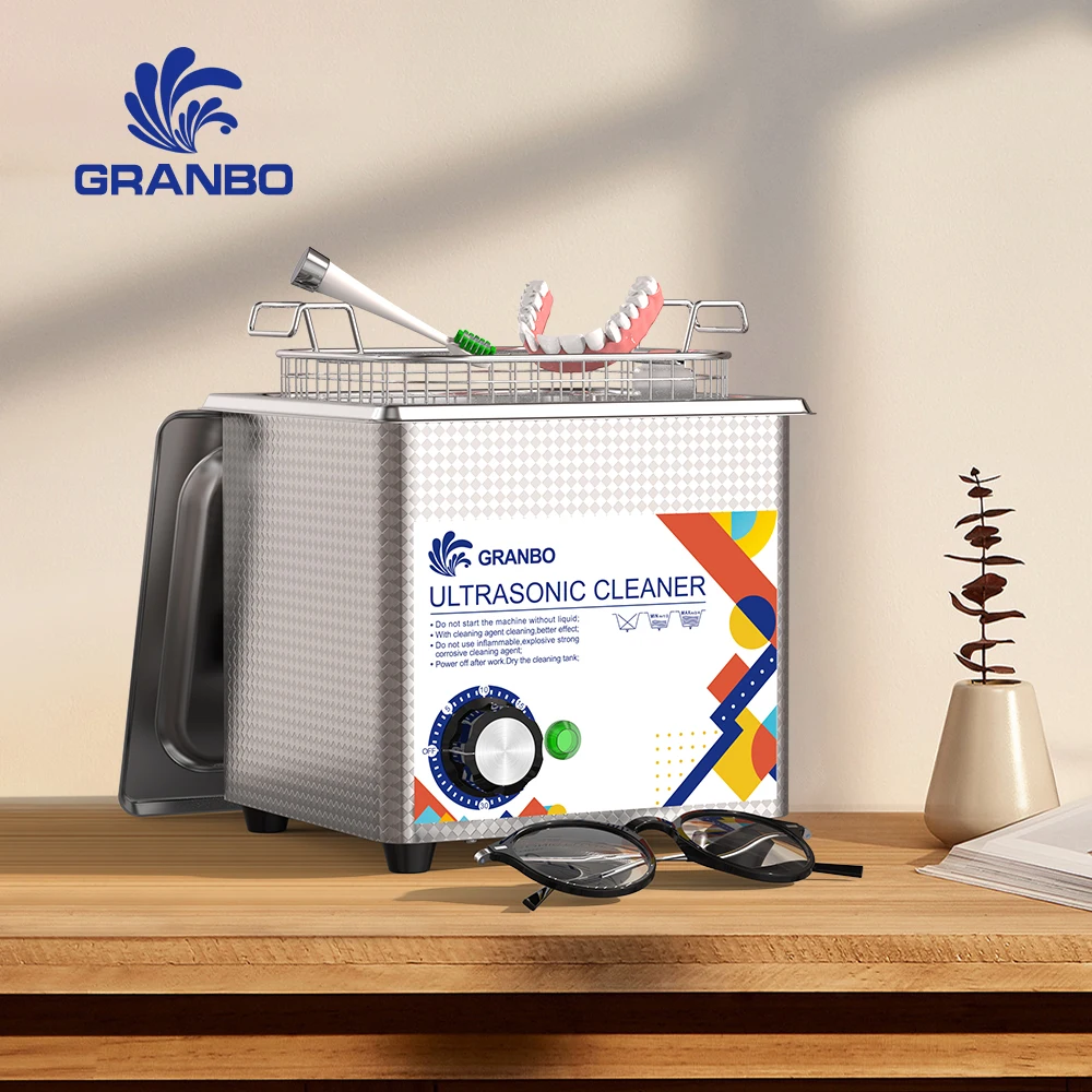 Granbosonic 40KHz High Frequency 60W 2L Ultrasonic Cleaner for Glasses Jewelry Dental 3D Model Small Nozzle