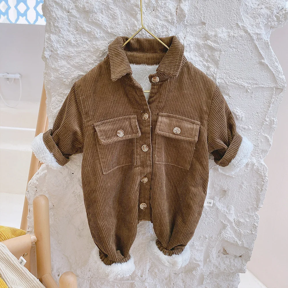 Winter Baby Jumpsuit Newborn Lapel Clothes Snow Suit Jumpsuit Thickened Warm Jacket Cotton Clothes Baby Boy Baby Girl Clothing