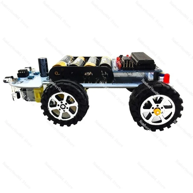 C51 Intelligent Tracking Obstacle Avoidance Car Parts Bluetooth Robot Electronic Production DIY Kit TJ-56-239