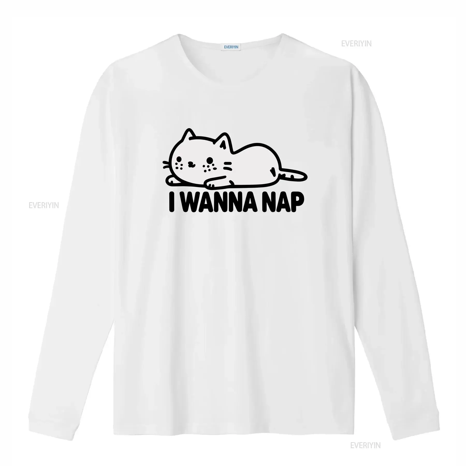 Funny T Shirt Simple CaT Mental Health I Wanna Nap Ultra Cotton Lovers s vintage Washed homme streetwear Casual Slightly Unisex