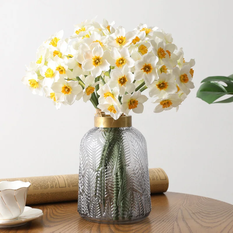 

Artificial Simulation Narcissus Fake Flower Window Decor Wedding Scene Decor Daffodil Living Room Home Room New 2022 Home Decors