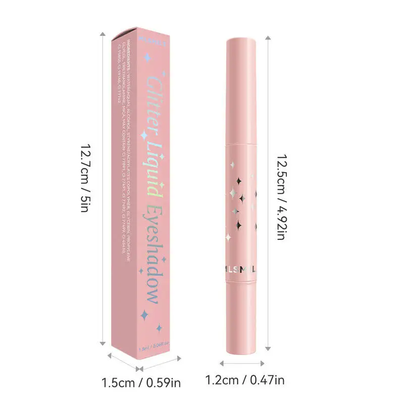 MLSMILE Setole Glitter Ombretto liquido Pennello Crema Shimmer Evidenziatore Gel per trucco Viso Corpo Illumina Contorno naturale