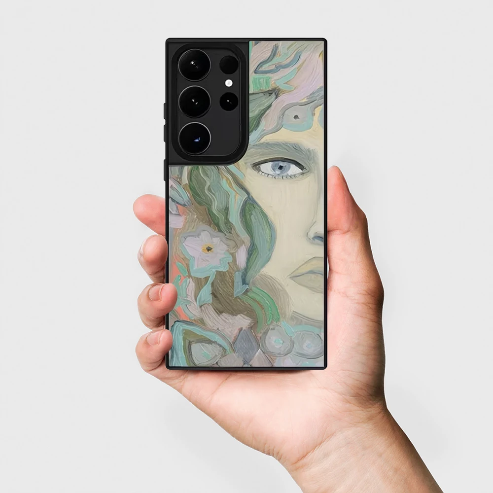 Artistic Graffiti Mirror Surface Magnetic Phone Cover for Samsung Galaxy S23 S24 S25 S26 Ultra S26+ Plus Case