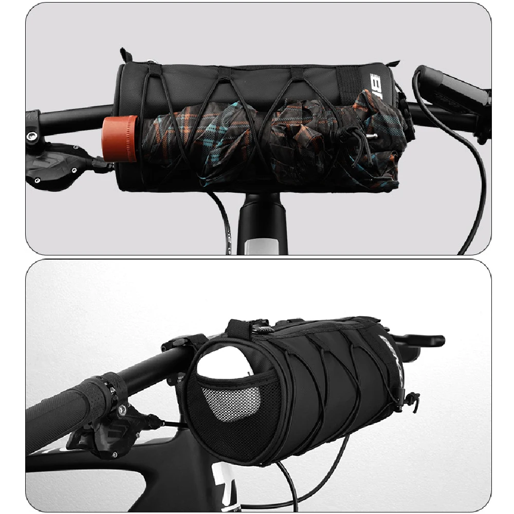 

1PCS Bike Handlebar Bag, Waterproof Bicycle Handlebar Roll Bag for Road Mountain Bike Cycling Travel