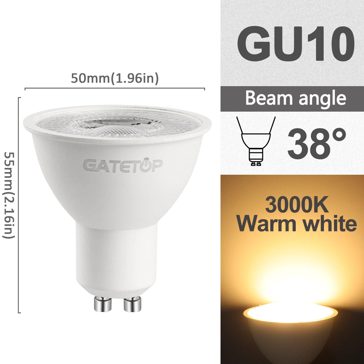 10 stks 3 W 5 W 6 W 7 W Dimbare LED GU10 Spot Light AC220V Energiebesparende Dimmen lamp Verlichting kan de 30 W 50 W halogeenlamp vervangen