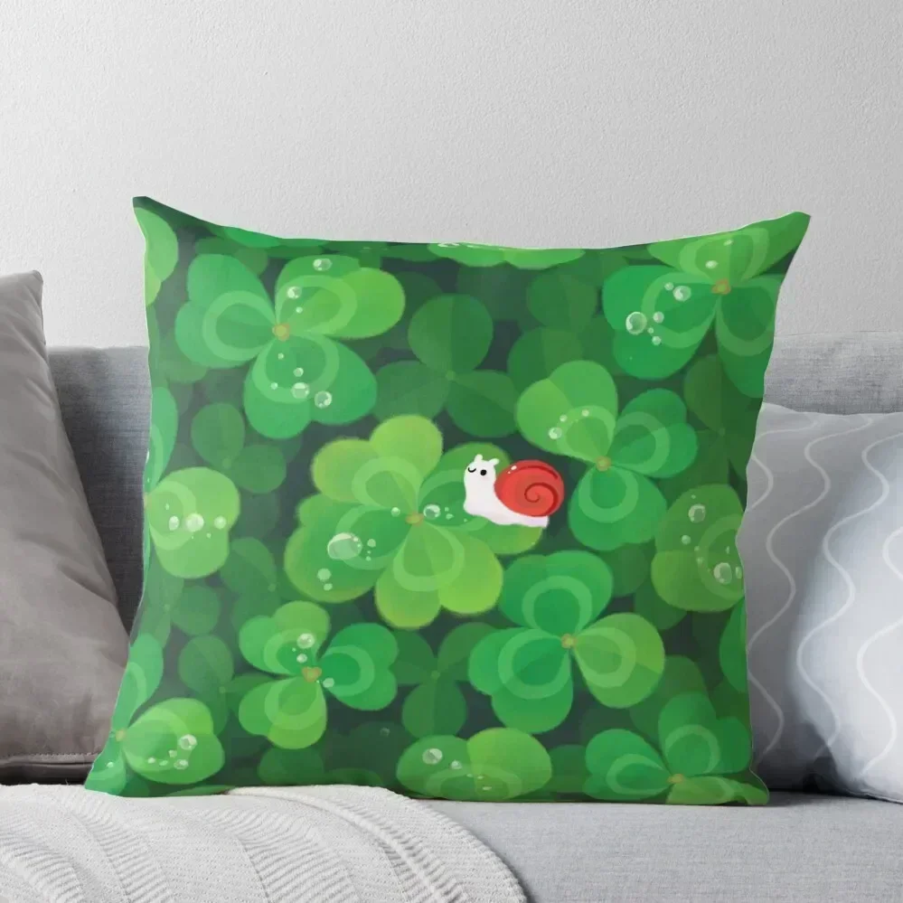 

Happy lucky snail Throw Pillow Embroidered Cushion Cover Pillow Covers Decorative New year Christmas Covers For Cushions pillow