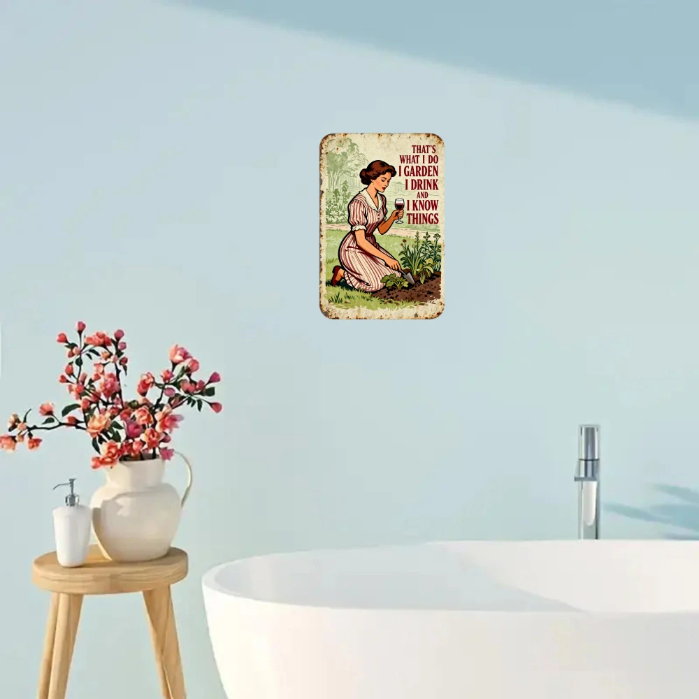 لافتة معدنية قوطية قديمة، 8 × 12 بوصة، ديكور منزلي، جو عيد الميلاد، هدايا يومية، هدية عيد الحب، ديكور #4