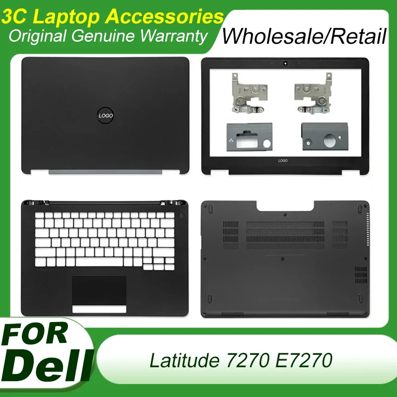 

New For DELL Latitude 7270 E7270 05G9NG 02YPVG 0P1G5D 04K42M LCD Back Cover Front Bezel Hinges Palmrest Bottom Case Laptop 12.5"