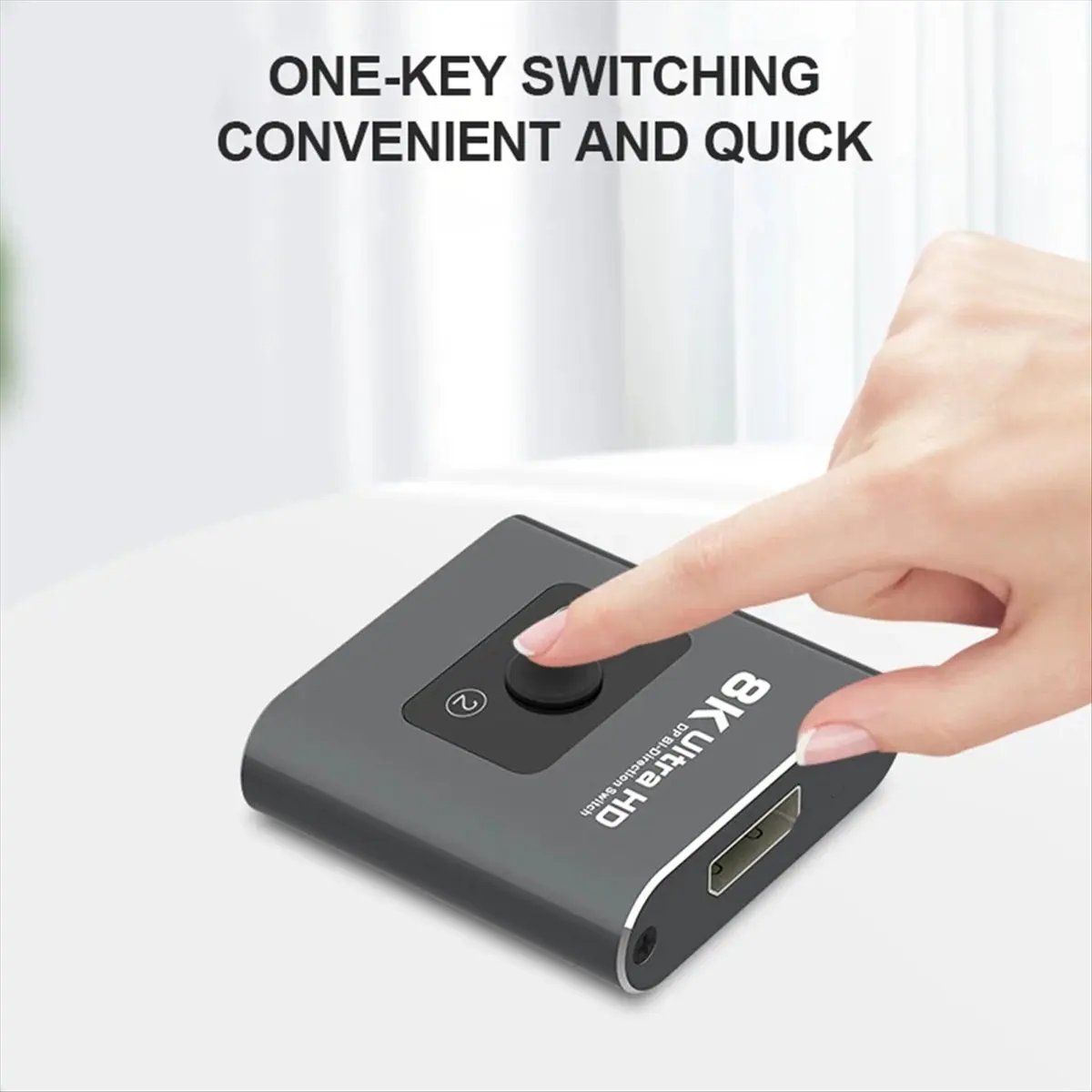 【CYBER Saturday】HD 8K 60Hz Bi-Direction Switch 1 in 2 Out Video Distributor Splitter Dual Display -Compatible Splitter for Lapto