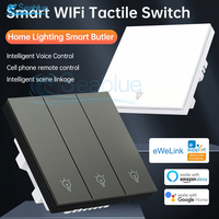 eWelink WiFi Smart Switch Light Wall Touch Switch Need Neutral Wire Smart Life Work with Alexa Google Home 110V 220V 2 Gang