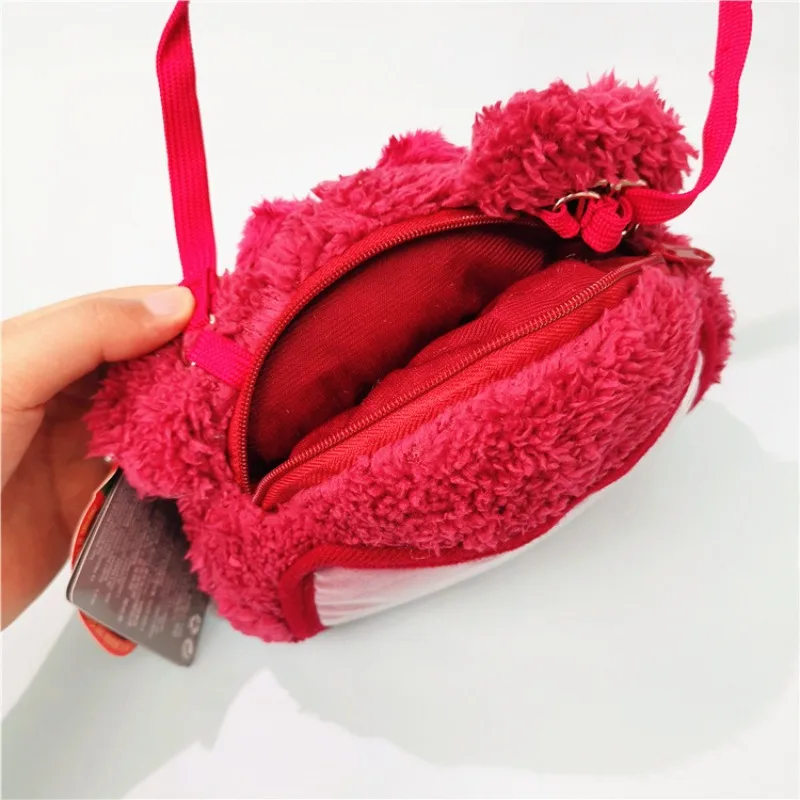 Disney Lotso Women's Shoulder Bag Cute Cartoon Crossbody Bag Kawaii Portable Lightweight Zipper Wallet