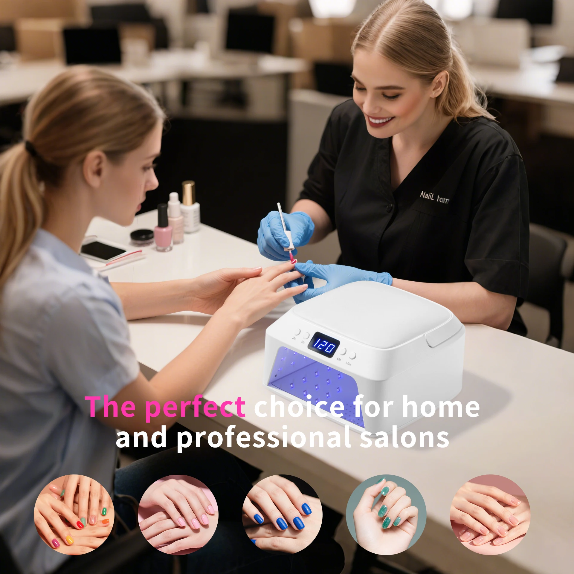 Professionele nageluithardingslamp voor gellakdroger 48W LED UV-nagelverlichting met armsteunkussen UV LED-nagellamp voor salon thuis