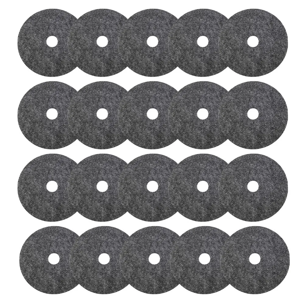 20Pcs Nonwoven Barrier Mat 28Cm Round Mulch Ring Tree Protector for Landscaping Plants Root Moisture Retention Tree