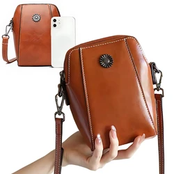 Single Shoulder Crossbody Bag Female Fashion Temperament Leather Women's Bag Vertical Mobile Phone Bag Crossbody Mini Small Bag