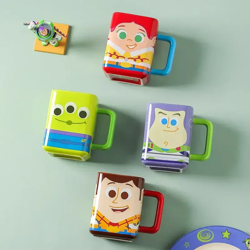 Disney Toy Story Buzz Lightyear Alien Woody Jessie Cute Creative Cartoon Pattern New custom Fashion Ceramic Water Cup