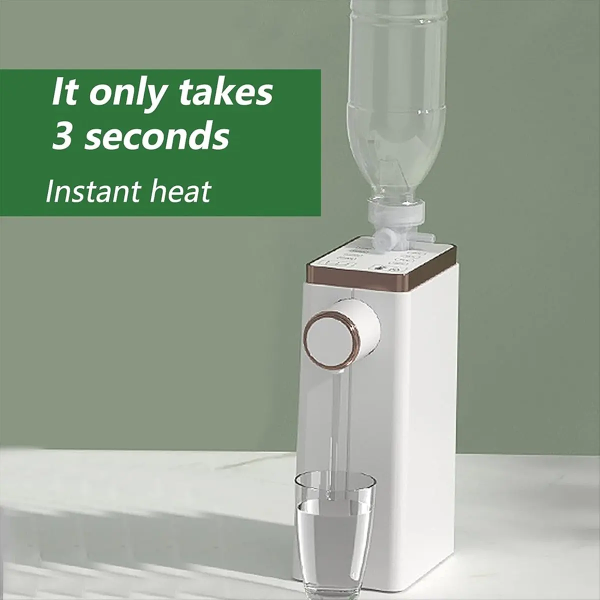 A1926F-Instant Hot Water Dispenser,Portable Hot Water Dispenser for Making Tea, Instant Coffee, LED Touch Display EU Plug