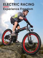 SAMEBIKE LO26 Plus Foldable Electric Mountain Bike 26 Inch Fat Tires 1000W Electric Bicycle 48V 15AH E-Bike for Man Woman