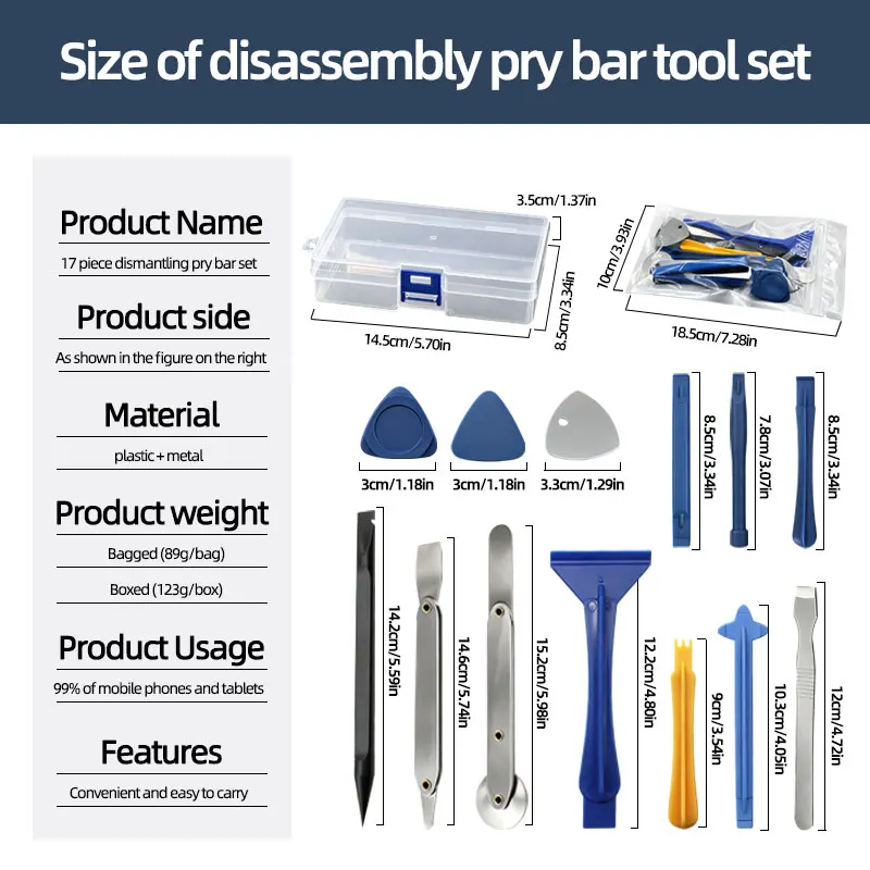 Kit de 15 piezas de herramientas de palanca de metal ultra delgadas para reparación de laptops y teléfonos móviles de alta calidad 4