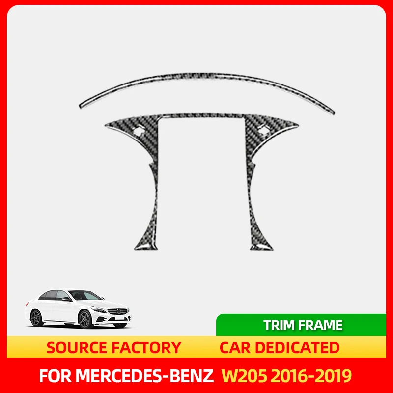 

Внутренние наклейки из углеродного волокна, автомобильная приборная панель, отделка рамки, внутренняя декоративная наклейка для Mercedes Benz 2016-2019 C