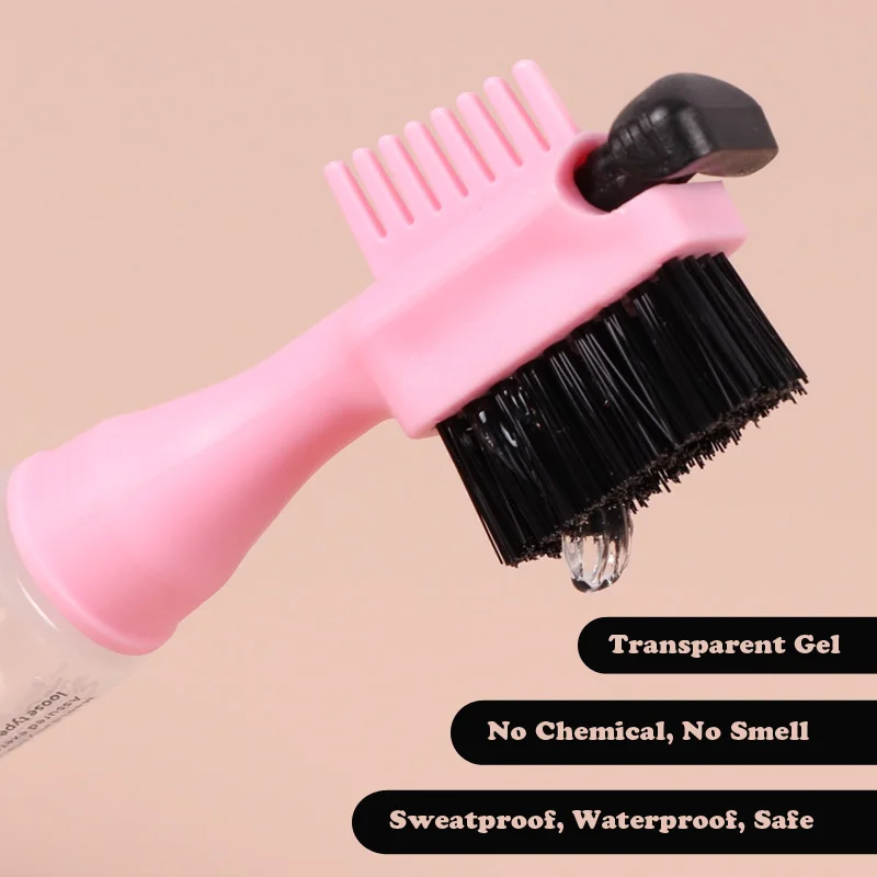 Plussign 1Pcs Eco Styling Gel Transparent Hair Fixer Edge Control For Baby Hair Edge Brush With Gel Styling Gel For African Hair