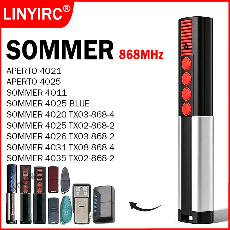 SOMMER 4020 TX03-868-4 4026 TX03-868-2 4025 Remote Control Sommer 868mhz Remote Control Garage Door Opener 4021 4025 4011 4031