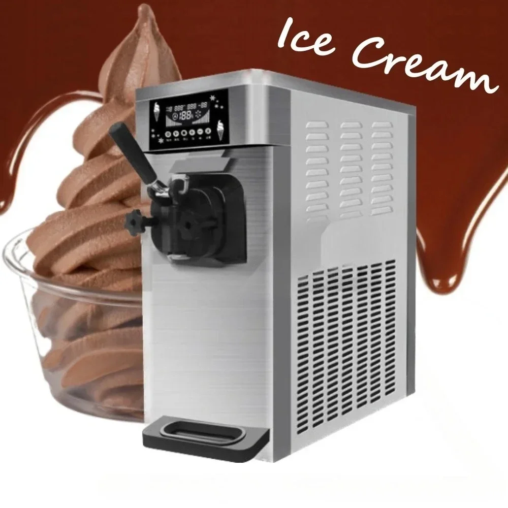 Máquina de helado suave de un solo sabor de 18-20L/H para mesa, máquina para hacer helado y yogur, máquina para hacer helado Sundae