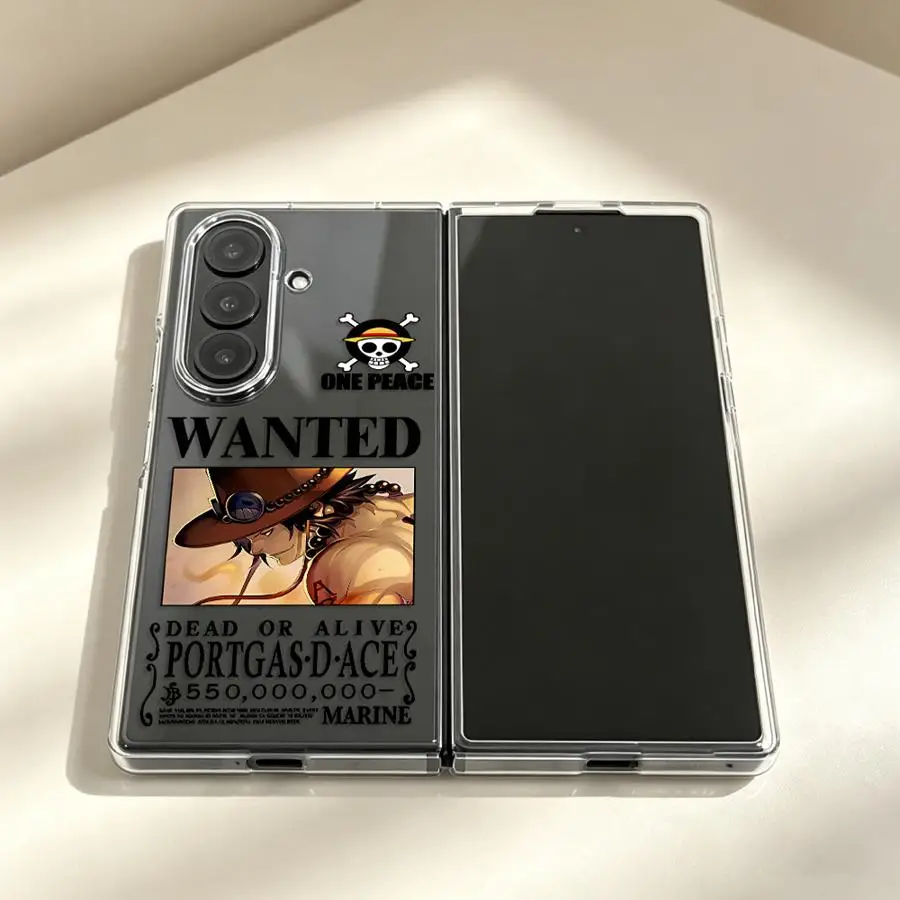 Transparent Soft Phone Cover Case for Samsung Galaxy ZFold3 ZFold7 Z Fold 7 6 5 4 3 ZFold5 ZFold6 ZFold4 Anime Ace