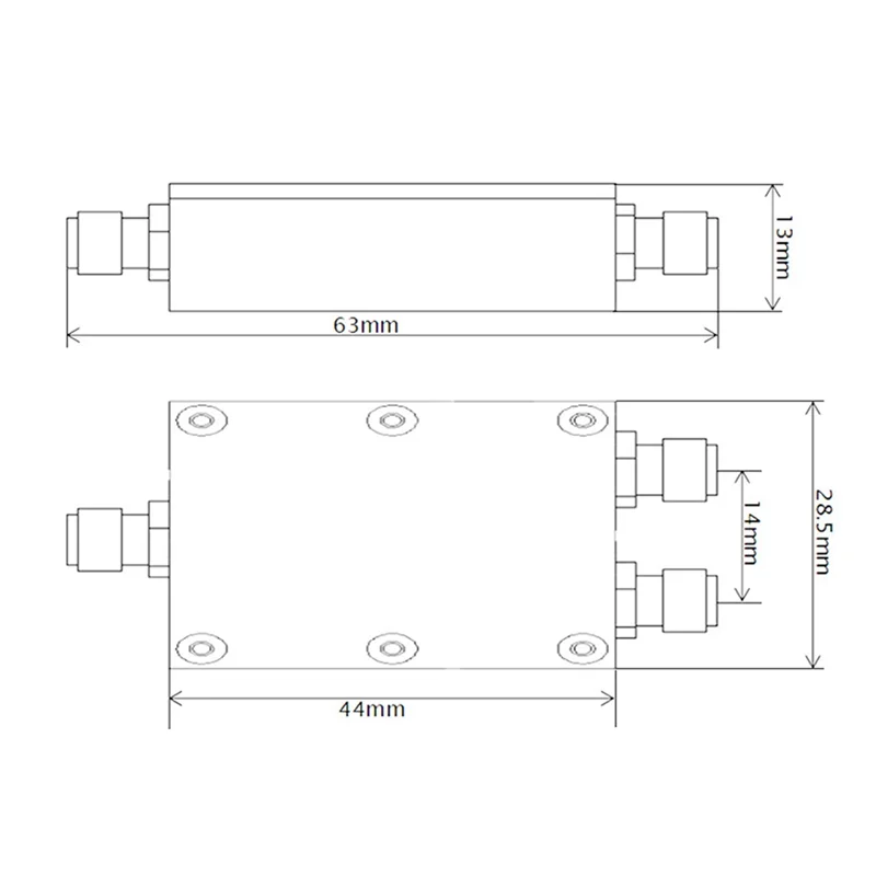 SMA Microstrip Power Splitter One Point Two 0.5 جيجا هرتز - 6 جيجا هرتز RF Power Splitter Combiner WIFI 10 وات