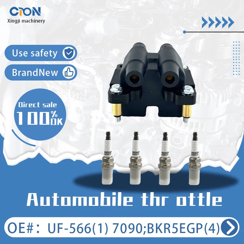 

a set of Xingji 1 Ignition Coil Packs and Spark Plugs For 2005-2009 Outback, 2005-2008 Forester #UF566 And #7090;BKR5EGP