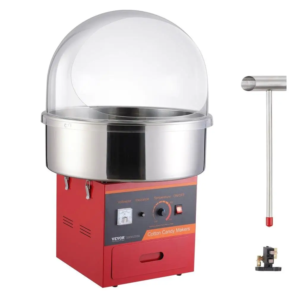 

ElectricCottonCandyMachine1000WCandyFlossMakerCommercialStainlessSteelBowlSugarScoopDrawerHomeKidsBirthdayFamilyPartyRed