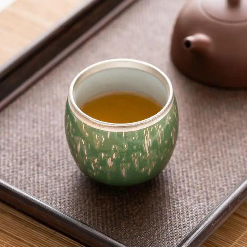 

Фарфоровые мастер-чашки Цзиндэчжэнь, чайная посуда Gongfu, китайская чайная церемония, чайный набор кунг-фу, позолоченная серебряная керамическая чайная чашка, подарочная коробка