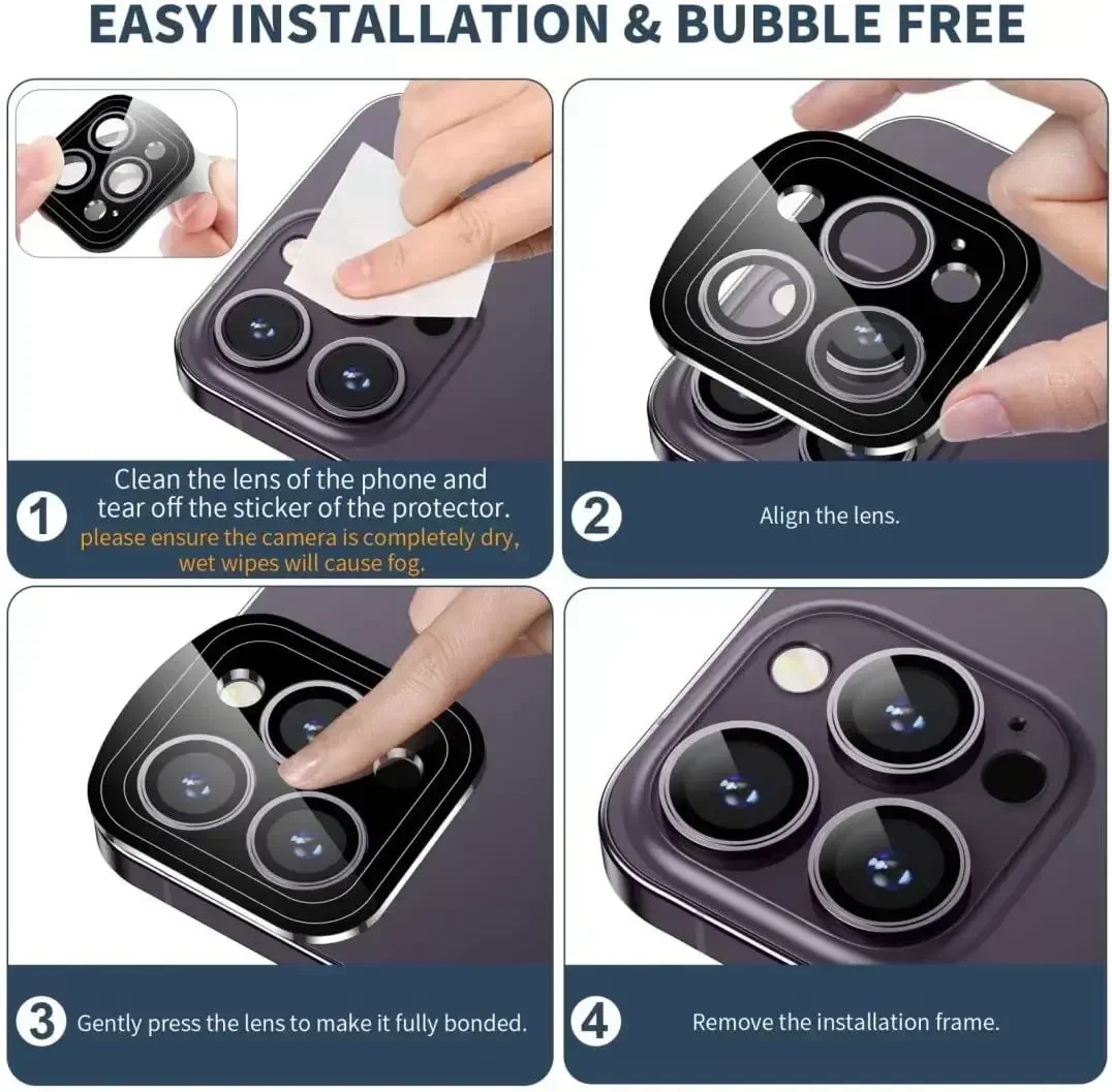 Original Luxury Camera Lens Protector for iPhone 14 Plus 13 Pro Max 12 14Pro iPhone14 13Pro Glass Screen Protection Protect Film