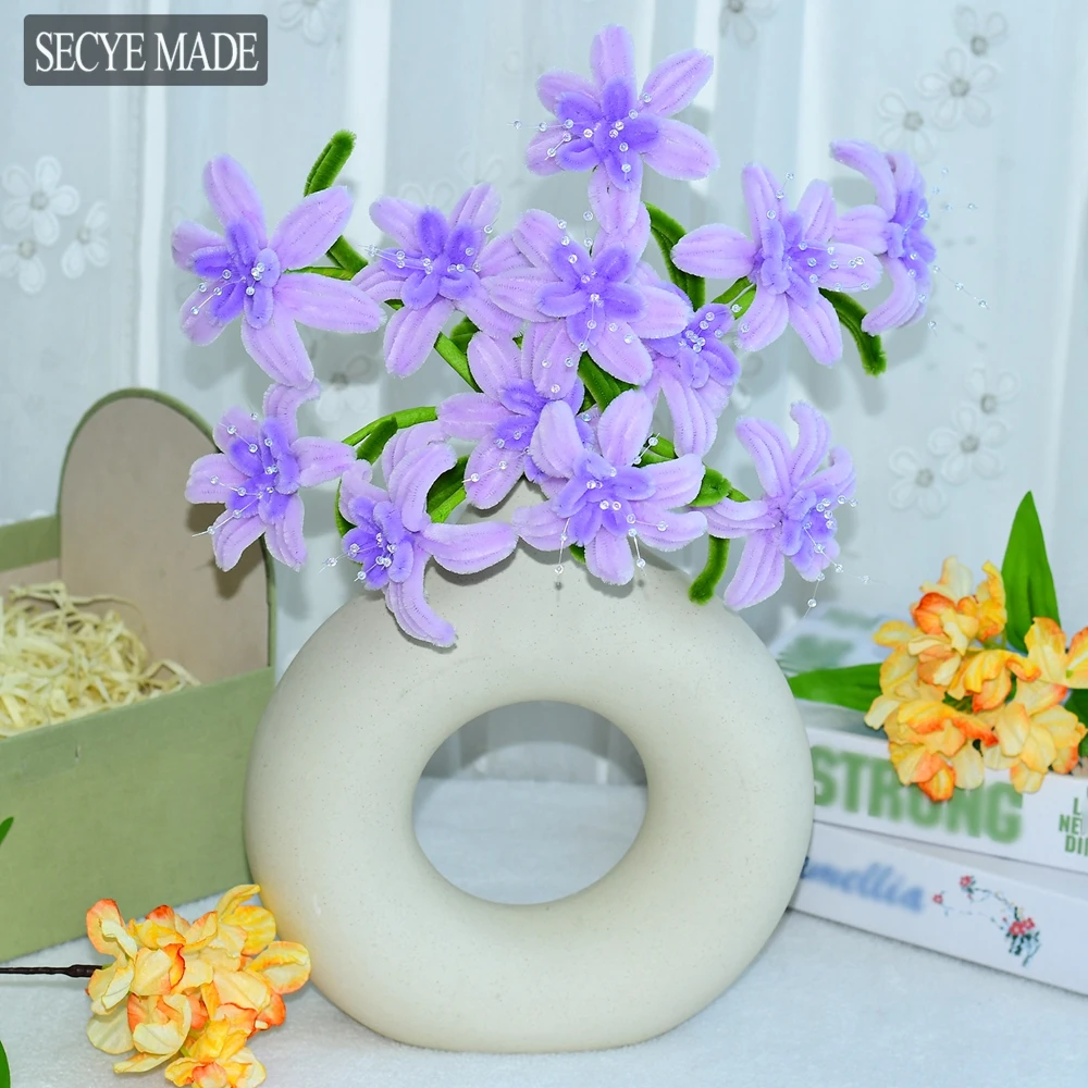 

1/4/8PCS Simulation Flowers Party Decoration Artificial Purple Lily Bouquet Sweet Life Home Decor Handmade Artistic Ornament K84